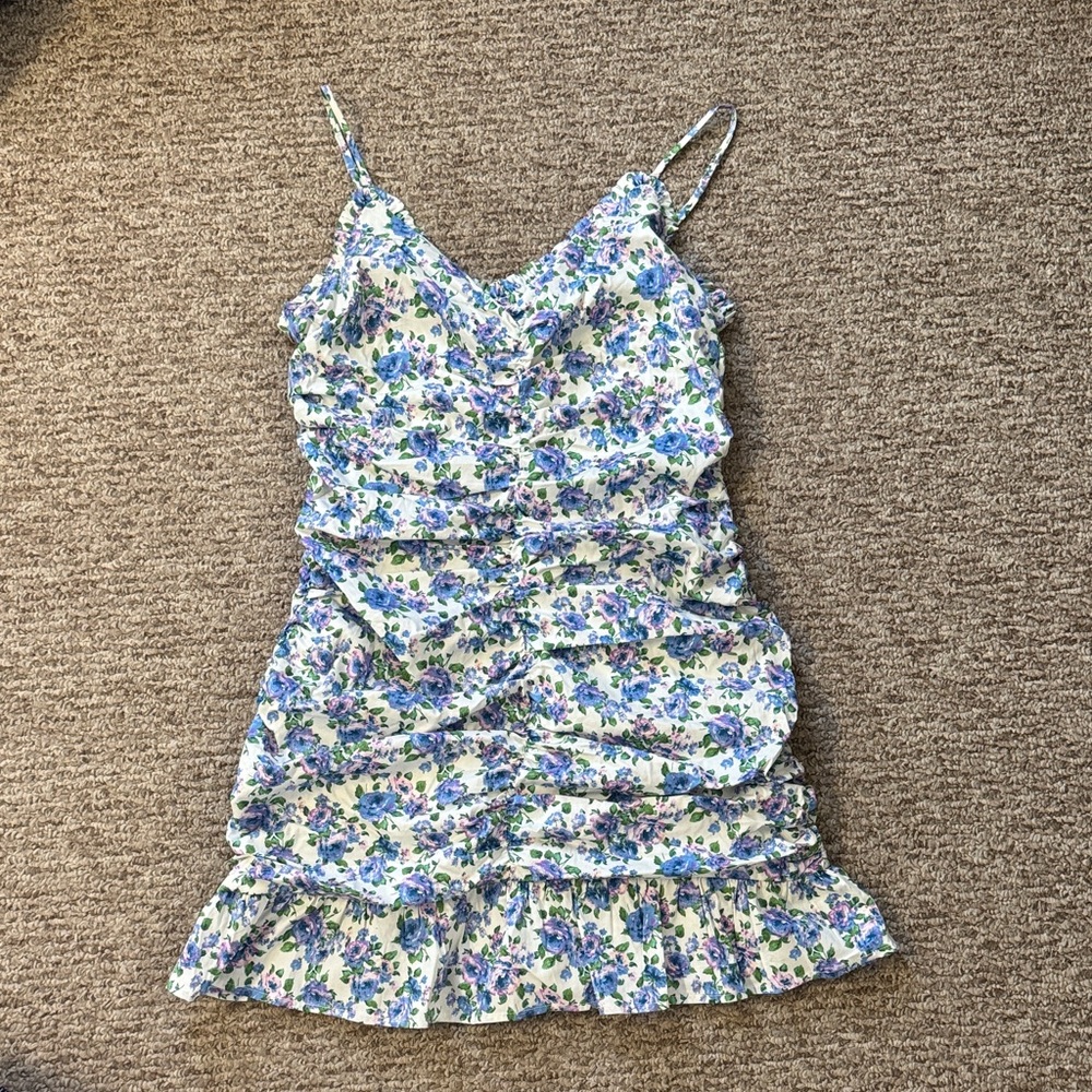 Lush Blue and Purple Floral Dress